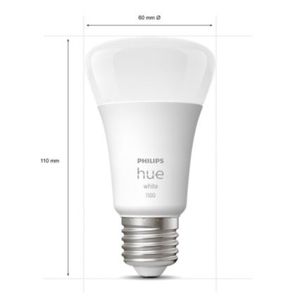 Startkit Philips Hue WHITE 2x E27/9,5 W 2700 K + Hue Bridge