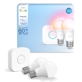 Startkit Philips Hue White And Color Ambiance Essential 2xE27/8W/230V 2200-6500K + Hue bridge