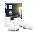Startpaket Philips Hue STARTER KIT WHITE 3xE27/9W 2700K + Hue Bridge och dimmerbrytare