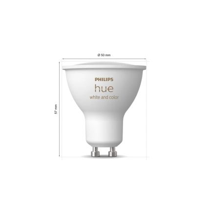 Startpaket Philips Hue WHITE AND COLOR AMBIANCE 3xGU10/4,2W/230V 2200-6500K + Hue Bridge