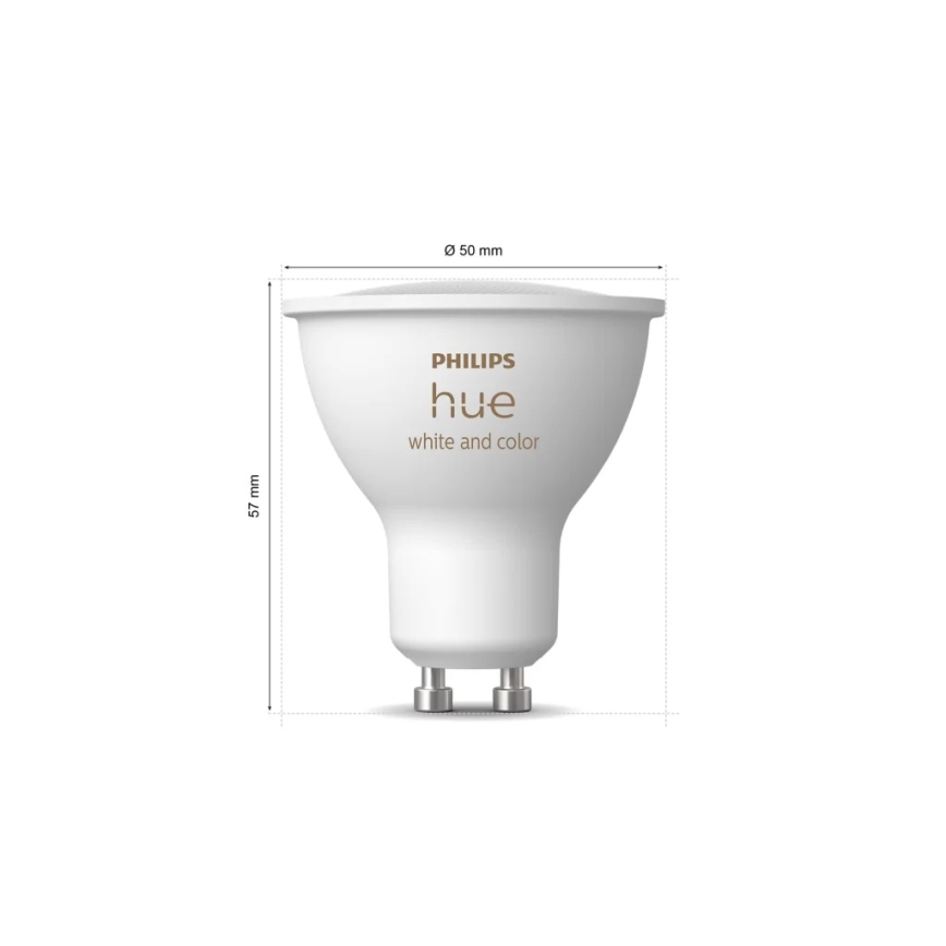 Startpaket Philips Hue WHITE AND COLOR AMBIANCE 3xGU10/4,2W/230V 2200-6500K + Hue Bridge
