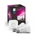 Startpaket Philips Hue WHITE AND COLOR AMBIANCE 2xE27/9W/230V 2000-6500K + Hue Bridge