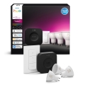 Startpaket Philips Hue WHITE AND COLOR AMBIANCE 3xGU10/4,2W 2000-6500K + Hue Bridge och dimmerbrytare