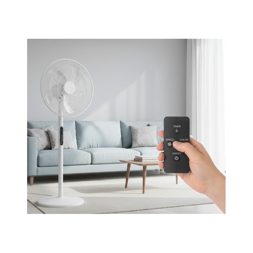 Stativfläkt VIENTO-R 40W/230V vit + fjärrkontroll