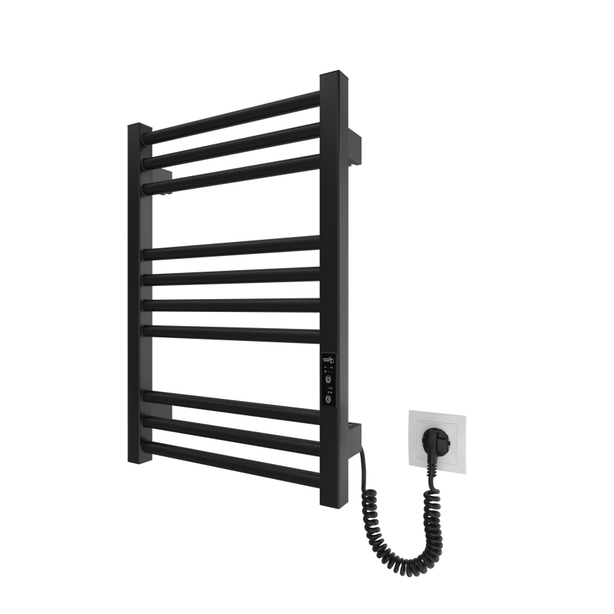 Stegformad handdukstork HF DERBY 100W/230V 57x43 cm svart