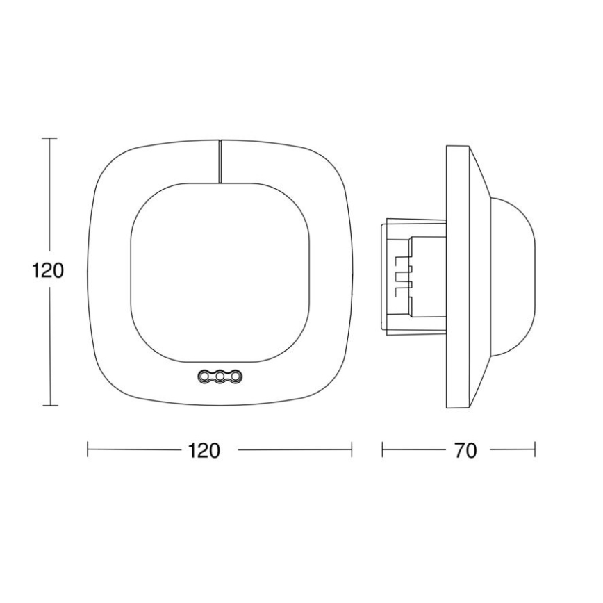 Steinel 002770 - IR-närvarodetektor Quattro HD 24m COM2 vit