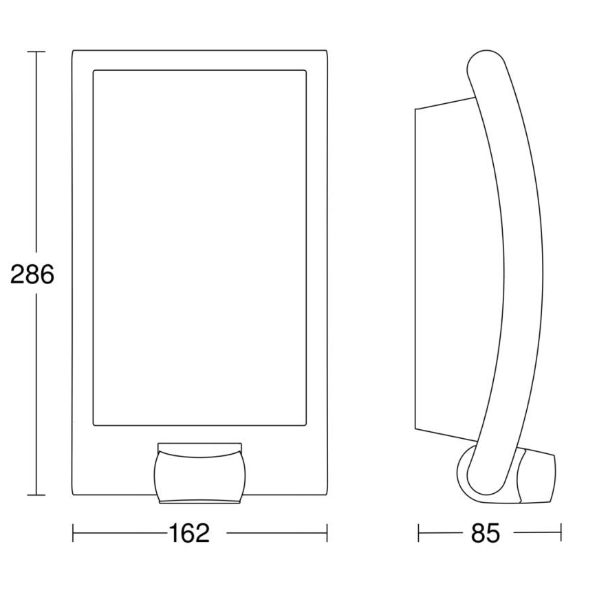 Steinel 009816 - Utomhus Väggbelysning med sensor L 22 S 1xE27/60W/230V IP44