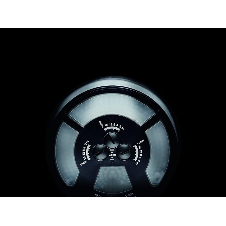 STEINEL 034979 - Utomhuslampa med rörelsesensor SenslQ S svart IP54 + fjärrkontroll