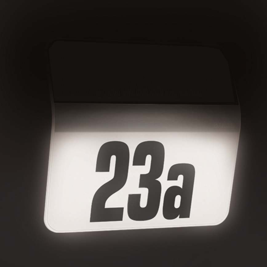 STEINEL 035730 - LED Solärt husnummer XSolar LH-N LED/0,03W IP44 2500 mAh