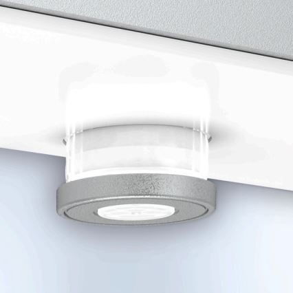 Steinel 052652 - LED solcellslampa med sensor XSolar SOL-O LED/1,5W 2x2000mAh IP44 silver