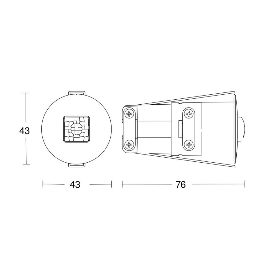 Steinel 053871 - Närvarodetektor IR Quattro Micro 6m DALI-2 IP65 vit
