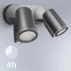 STEINEL 058654- LED Utomhusbelysning med sensor SPOT DUO 2xGU10/7,5W/230V IP44
