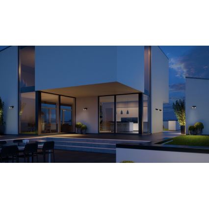 STEINEL 058654- LED Utomhusbelysning med sensor SPOT DUO 2xGU10/7,5W/230V IP44