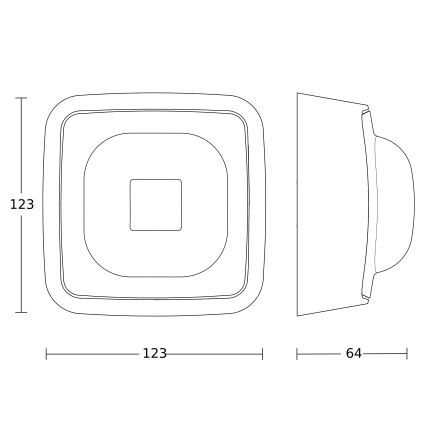 Steinel 064402 - Närvarodetektor IR QUATTRO HD-2 BT-IPD