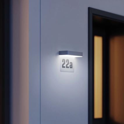 Steinel 065935 - LED Solärt husnummer XSolar SOL-O HN LED/0,07W 2000 mAh IP44 antracit