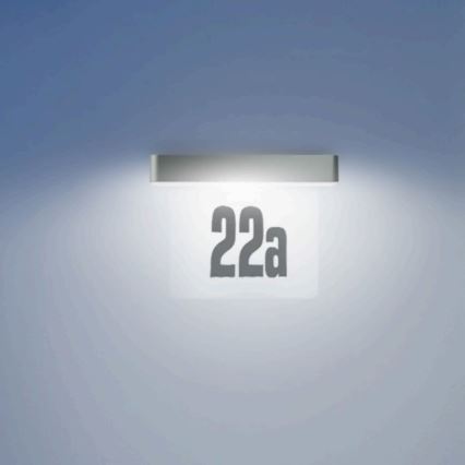 Steinel 065935 - LED Solärt husnummer XSolar SOL-O HN LED/0,07W 2000 mAh IP44 antracit