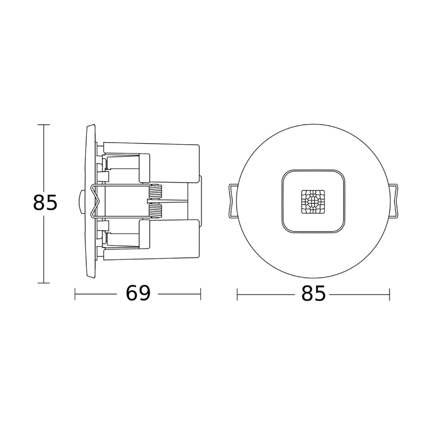 Steinel 067144 - Närvarodetektor infälld IR MICRO OFFICE DALI2