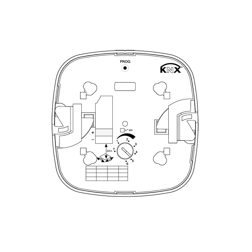 Steinel 079383 - Närvarodetektor IR Quattro HD 24m KNX vit