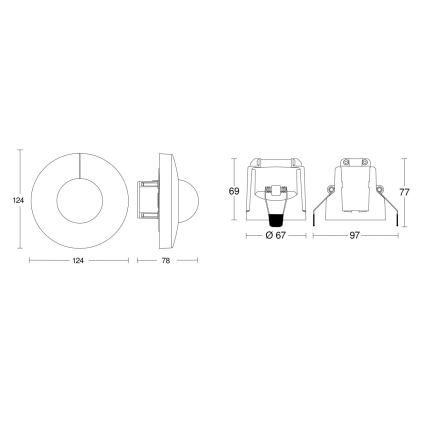 Steinel 079666 - Rörelsesensor IS 3360 KNX IP54 rund vit