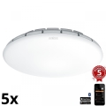 Steinel 079710 - KIT 5x LED taklampa med en sensor RS PRO S30 SC LED/25,7W/230V 4000K