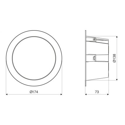 Steinel 084998 - LED dimbar utomhusbelysning för takfäste med sensor RS PRO DL 150 SC LED/10,8W/230V 3000/4000/5700K IP54