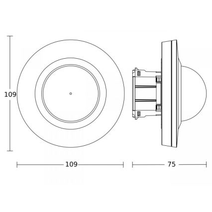 Steinel 087876 - Rörelsesensor med närvarosensor PD-24 ECO COM1 360° vit