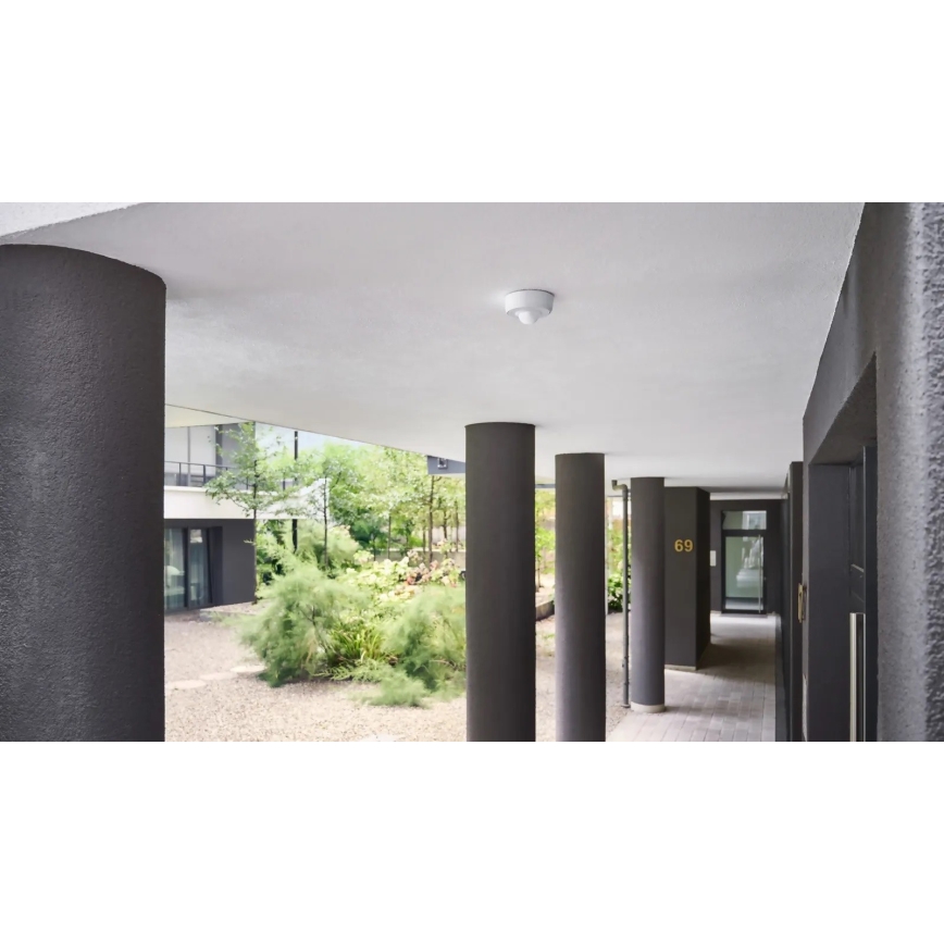 Steinel 087890 - Utomhuslampa med rörelsesensor med närvarosensor PD-8 ECO COM1 360° IP54 vit