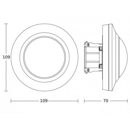 Steinel 087937 - Rörelsesensor med närvarosensor PD-8 ECO COM1 360° vit