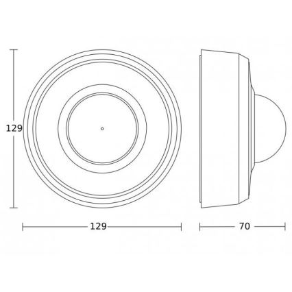 Steinel 088231 - Utomhuslampa med rörelsesensor med närvarosensor PD-24 ECO DALI-2 360° IP54 vit