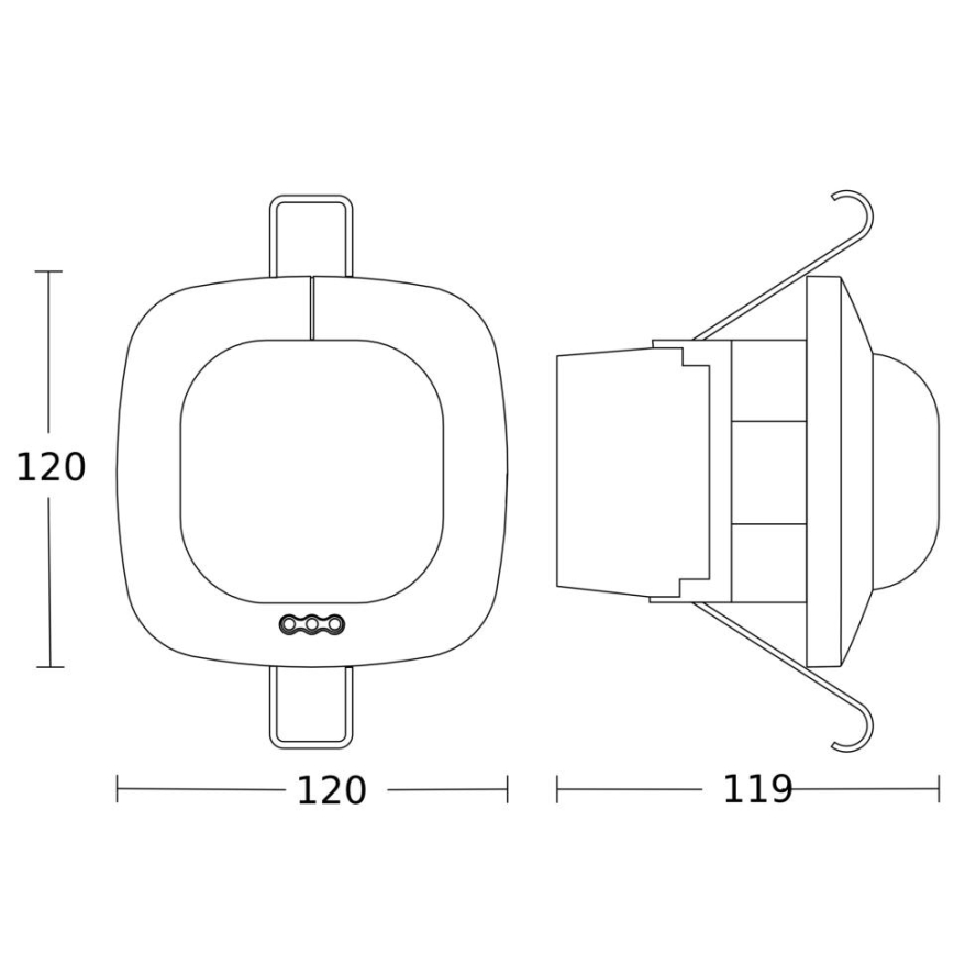 Steinel 088828 - Närvarodetektor infälld IR QUATTRO HD DALI DUO