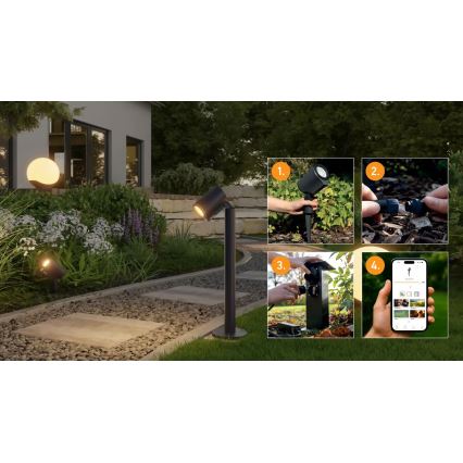 Steinel 089337 - LED RGBW Utomhuslampa LED/7,9W/24V IP65