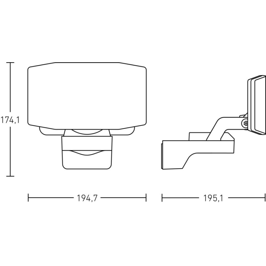 Steinel 090029 - LED strålkastare XLED PROTECT LED/13,6W/230V 3000K IP54 antracit