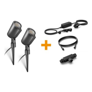 Steinel 093907 - Grundset LED RGBW 2x utomhuslampa LED/7,8W/24V IP65