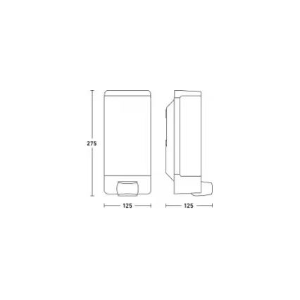 Steinel 094263 - Husnummerskylt med sensor 1xE27/15W/230V L 14 S IP44