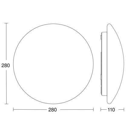 STEINEL 56032 - LED Badrumsbelysning med sensor RS PRO LED/9,5W/230V IP54