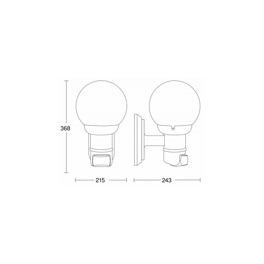 STEINEL 634315 - L 560 S Utomhusensor Vägglampa vit IP44