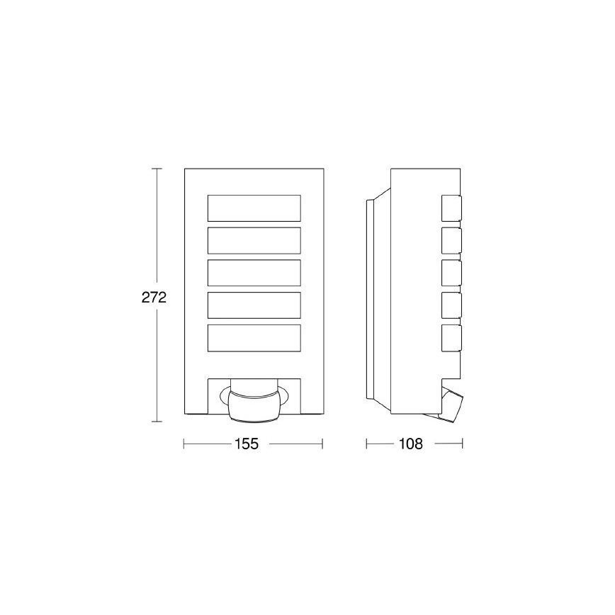 STEINEL 657819 - Utomhusbelysning med sensor L12 1xE27/60W/230V IP44