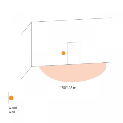 STEINEL 66048 - Infraröd sensor för utomhusbruk IR 180 AP 180° IP54 vit