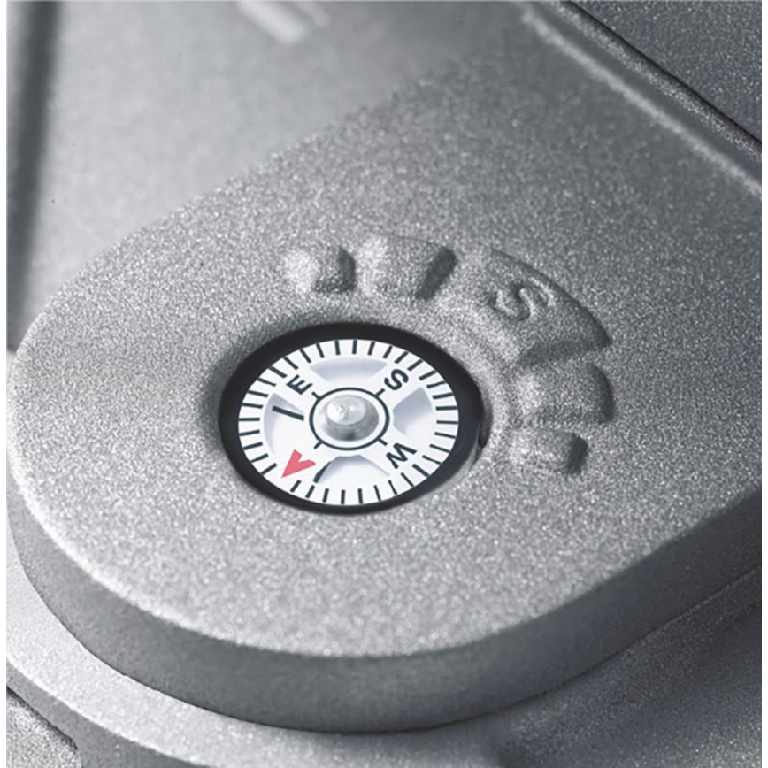 STEINEL 671211 - Solcellsdriven LED-sensorstrålkastare XSolar GL-S 0,5W/LED silver IP44 2500 mAh