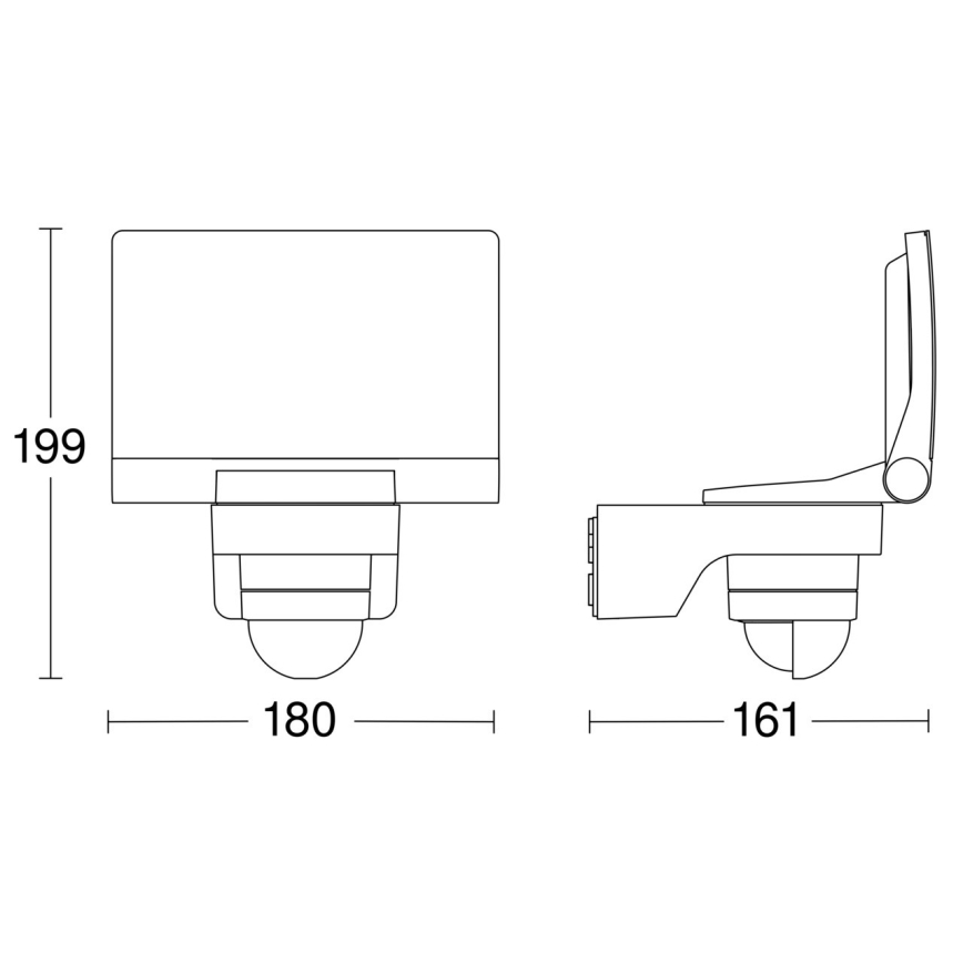 STEINEL 82086 - LED strålkastare med sensor XLED PROTECT LED/13,6W/230V IP44 svart