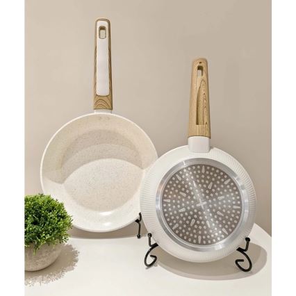 Stekpanna BIANCO 20 cm krämfärgad/brun