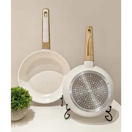 Stekpanna BIANCO 24 cm krämvit/brun