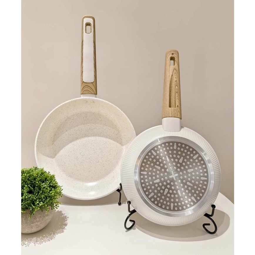 Stekpanna BIANCO 28 cm krämvit/brun