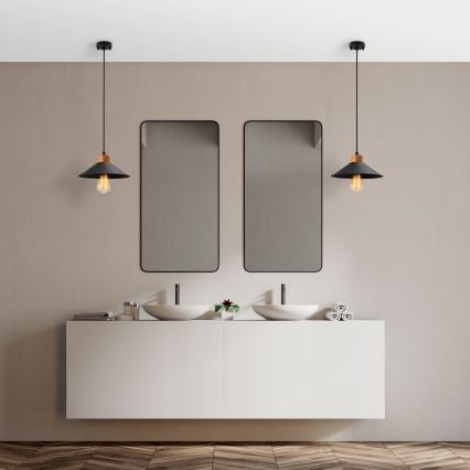 Stilren takpendel på sladd MANAVGAT 1xE27/40W/230V svart/brun