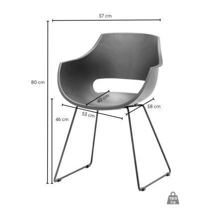 Stol ROCKY 1 st antracit