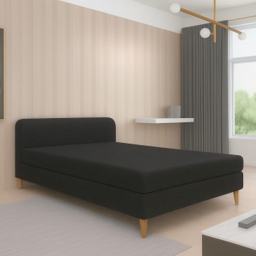 Stoppad dagbädd BRISBANE 110x200 cm svart