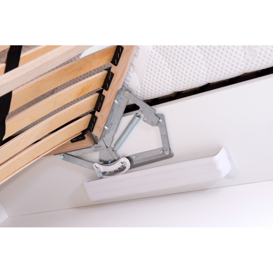 Stoppad säng med förvaring utan madrass ALIS 180x200 cm brun