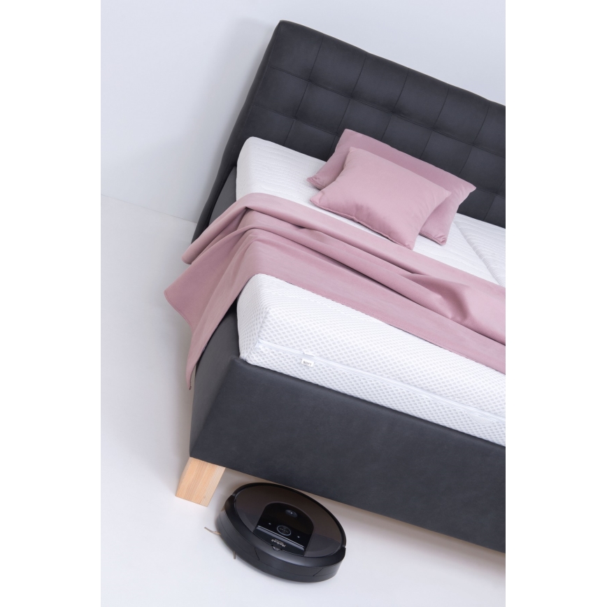 Stoppad säng med madrass och praktisk förvaring VIOLET 180x200 cm, antracit