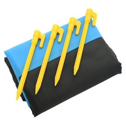 Strandmatta 200x200 cm blå/grå