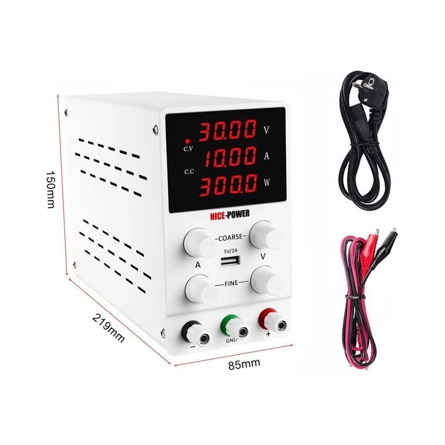 Strömförsörjning för laboratorium SPS3010 0-30V/0-10A